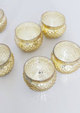 Load image into Gallery viewer, Round Mercury Glass Votive in Gold - 2" Tall x 2.75" Wide
