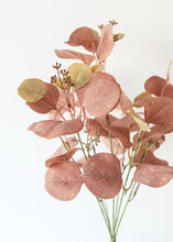 Load image into Gallery viewer, Mauve Pink Fake Eucalyptus Bush - 18"