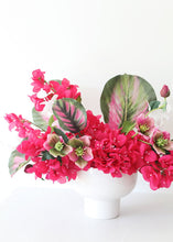 Load image into Gallery viewer, Pink Green Fake Tropical Calathea Leaf Plant - 25"
