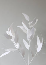 Load image into Gallery viewer, Artificial Eucalyptus Leaves in White - 33"