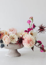 Load image into Gallery viewer, Cream and Fuchsia Pink Artificial Dahlia Flower - Large 4.5" Bloom