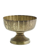 Load image into Gallery viewer, Distressed Gold Metal Compote Bowl
