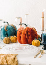 Load image into Gallery viewer, Set of 4 Mini Velvet Pumpkins in Fall Colors - 3.25" Tall