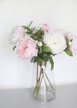 Load image into Gallery viewer, Faux Peony Flower in Cream Blush