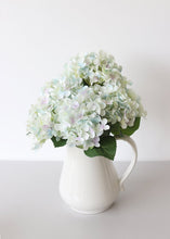 Load image into Gallery viewer, Soft Blue and Lavender Faux Hydrangea Flower Bush