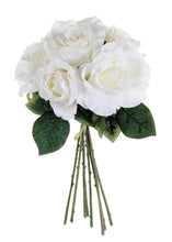Load image into Gallery viewer, Cream White Rose Silk Bouquet