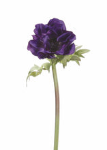 Load image into Gallery viewer, Anemone Faux Flower in Royal Purple - 17.5"