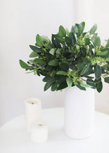 Load image into Gallery viewer, Artificial Seeded Eucalyptus Spray in Green Burgundy - 19" Tall