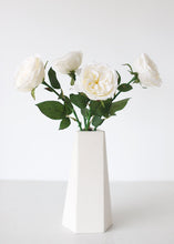 Load image into Gallery viewer, English Cabbage Artificial Rose Stem in White - 20.5" Tall