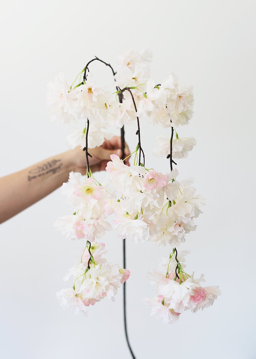 Artificial Hanging Cherry Blossoms 34"