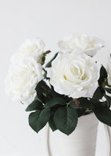 Load image into Gallery viewer, Real Touch Rose Stem in White - 14" Tall