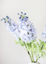 Load image into Gallery viewer, Artificial Delphinium Flower in Soft Blue - 28"