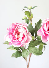 Load image into Gallery viewer, Pink Faux Peony Flower