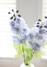 Load image into Gallery viewer, Artificial Delphinium Flower in Soft Blue - 28"