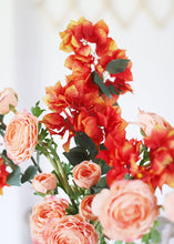 Load image into Gallery viewer, Orange Artificial Bougainvillea Flowers - 34.5"