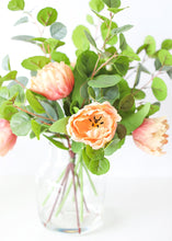 Load image into Gallery viewer, Coral Real Touch Parrot Tulip Flower Bundle 14.5"