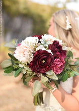 Load image into Gallery viewer, Silk Ranunculus in Burgundy Wine