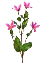 Load image into Gallery viewer, Pink Artificial Mini Clematis Flowers