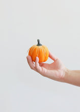 Load image into Gallery viewer, Set of 4 Mini Velvet Pumpkins in Fall Colors - 3.25" Tall
