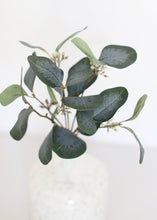 Load image into Gallery viewer, Artificial Silver Dollar Eucalyptus Bush in Grey Green - 9" Tall