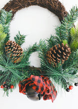 Load image into Gallery viewer, Artificial Pine Holiday Wreath with Cones - 20"