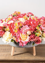 Load image into Gallery viewer, Pink and Yellow Artificial Wild Garden Roses