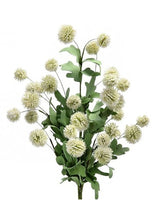 Load image into Gallery viewer, Cream Fake Wildflower Echinops Thistle Flower Bush