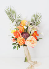 Load image into Gallery viewer, Silk Flowers Hibiscus Spray in Orange Coral - 26.5" Tall