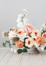 Load image into Gallery viewer, Peach Blush Real Touch Flower Large Open Rose - 27" Tall