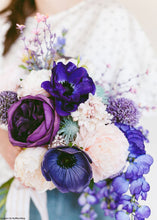 Load image into Gallery viewer, Anemone Faux Flower in Royal Purple - 17.5"