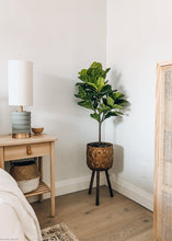 Load image into Gallery viewer, Fake Fiddle Fig Leaf Tree Potted Floor Plant - 3' Tall