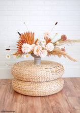 Load image into Gallery viewer, Artificial English Cabbage Rose in Pastel Peach Pink - 20.5" Tall