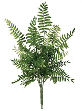 Load image into Gallery viewer, Artificial Fern Bush in Green - 14" Tall