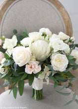 Load image into Gallery viewer, English Cabbage Artificial Rose Stem in White - 20.5" Tall