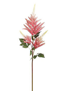 Dark Pink Coral Astilbe Fake Flowers - 34"