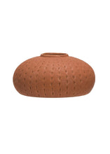 Load image into Gallery viewer, Round Ceramic Bud Vase in Terracotta - 2.5" Tall
