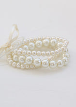 Load image into Gallery viewer, Ivory Bubble Pearl Beaded Corsage Wristlet - 1&quot; Wide
