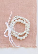 Load image into Gallery viewer, White Bubble Pearl Beaded Corsage Wristlet - 1&quot; Wide
