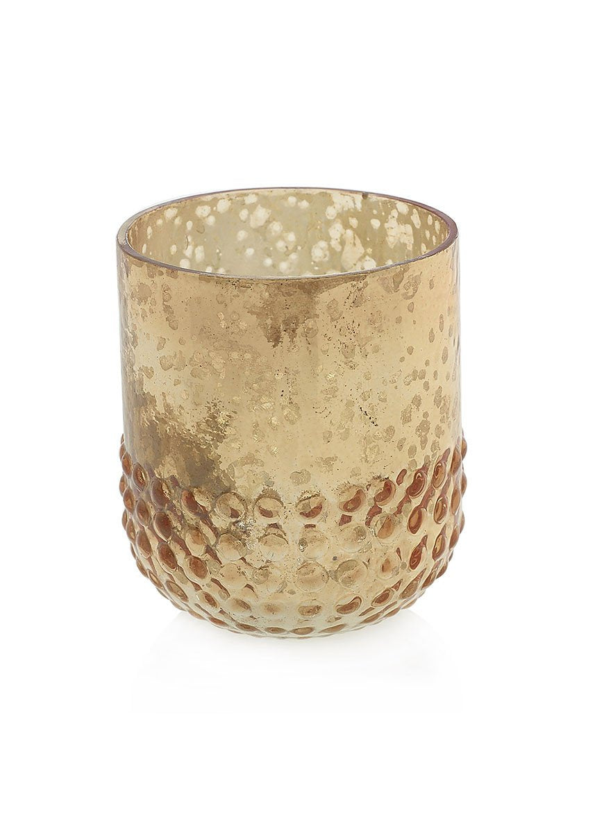 Mercury Glass Votive Holder in Rose Gold - 3