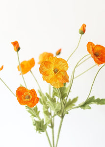 Fake Poppy Flower in Orange