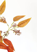 Load image into Gallery viewer, Fake Fall Terracotta Seeded Eucalyptus Leaves - 23&quot;
