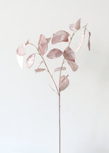 Load image into Gallery viewer, Pink Artificial Velvet Eucalyptus Leaves - 31"
