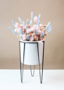 Ceramic White Cassa Plant Stand - 10.75" Tall