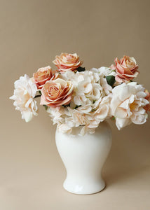Glossy White Ginger Jar - 13.5" Tall