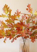 Load image into Gallery viewer, Autumn Orange Artificial Fall Oak Leaf Branch - 38&quot;
