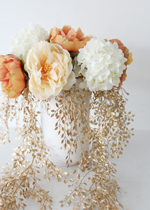 Artificial Peony Fall Flower in Beige