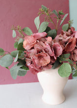 Load image into Gallery viewer, Artificial Hydrangea Flower in Mauve - 31&quot; Tall x 9&quot; Bloom
