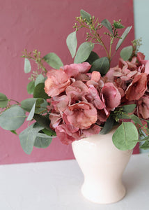Artificial Hydrangea Flower in Mauve - 31" Tall x 9" Bloom