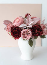 Load image into Gallery viewer, Artificial Peony Fall Flower in Burgundy
