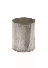 Load image into Gallery viewer, Norah Ridged Zinc Metal Vase - 5.5" Tall
